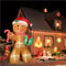 8FT Inflatable Gingerbread Man Christmas Yard Decoration With LED Lights 1