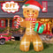 8FT Inflatable Gingerbread Man Christmas Yard Decoration With LED Lights 2