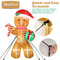 8FT Inflatable Gingerbread Man Christmas Yard Decoration With LED Lights 4