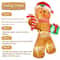 8FT Inflatable Gingerbread Man Christmas Yard Decoration With LED Lights 5