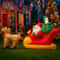 72FT Inflatable Santa Sleigh Reindeer Christmas Yard Decoration With LED 2