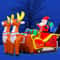 21M Inflatable Santa Elk Christmas Yard Decoration With LED Lights 5