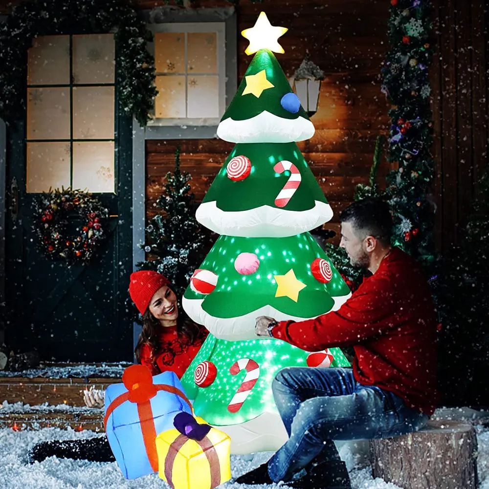 7FT Inflatable Christmas Tree With LED Lights Outdoor Decoration 2