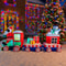 78FT Inflatable Santa Train Christmas Yard Decoration With LED Lights 4