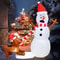 11M Inflatable Dog Bites Snowman Christmas Decoration With LED Lights 2