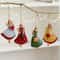 Vintage Wooden Angel Christmas Tree Hanging Ornaments Set 2