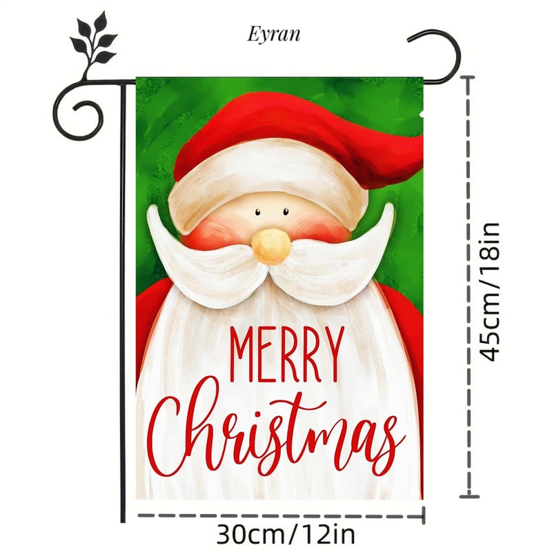 Santa Claus Christmas Garden Flag Double Sided Outdoor Decor 2