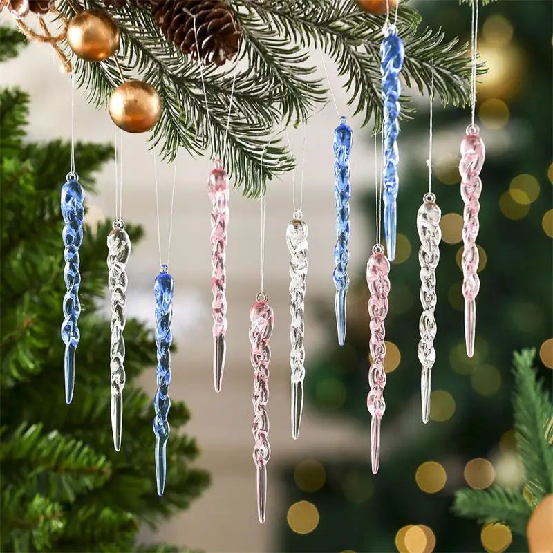 Crystal Snowflake Ice Pendant Christmas Tree Ornaments Set 3