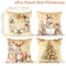 Merry Christmas Decorative Cushion Cover Set 4pcs Holiday Pillow Cases 5