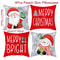 Merry Christmas Decorative Cushion Cover Set 4pcs Holiday Pillow Cases 16