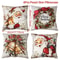 Merry Christmas Decorative Cushion Cover Set 4pcs Holiday Pillow Cases 8