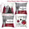Merry Christmas Decorative Cushion Cover Set 4pcs Holiday Pillow Cases 10