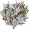 Frosted Red Berry Stems Christmas Tree Decoration 7