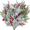 Frosted Red Berry Stems Christmas Tree Decoration 7