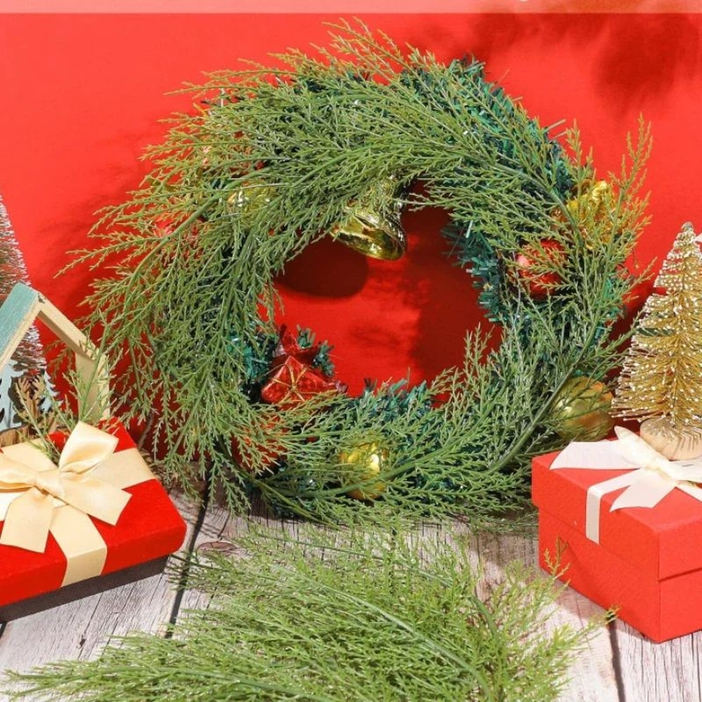 Frosted Red Berry Stems Christmas Tree Decoration 10