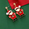 Rhinestone Christmas Light Bulb Drop Earrings 1