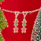 Rhinestone Christmas Light Bulb Drop Earrings 11
