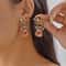 Rhinestone Christmas Light Bulb Drop Earrings 14