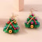 Cute Christmas Tree Star Drop Earrings 3