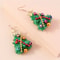 Cute Christmas Tree Star Drop Earrings 4