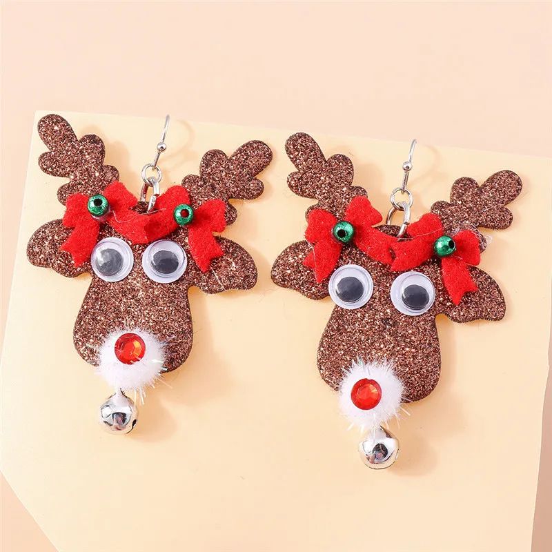 Cute Christmas Tree Star Drop Earrings 7