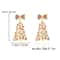 Colorful Rhinestone Bow Christmas Tree Drop Earrings 7