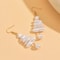 Baroque Pearl Christmas Tree Drop Earrings 2