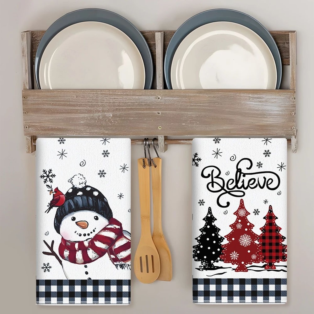 Merry Christmas Santa Kitchen Towels Set Of 2 0