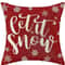 Red Snowflake Christmas Farmhouse Pillow Cover 3