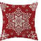 Red Snowflake Christmas Farmhouse Pillow Cover 2