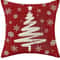 Red Snowflake Christmas Farmhouse Pillow Cover 5