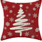 Red Snowflake Christmas Farmhouse Pillow Cover 5