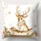 Golden Christmas Decorative Pillow Cover Set 4pcs 1