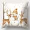 Golden Christmas Decorative Pillow Cover Set 4pcs 3