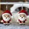 Acrylic Santa Claus Double Sided Drop Earrings 1