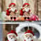 Acrylic Santa Claus Double Sided Drop Earrings 7