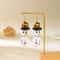 Handmade Wooden Santa Snowman Christmas Dangle Earrings 5