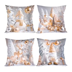 merry christmas decorative pillow cover set 4pcs