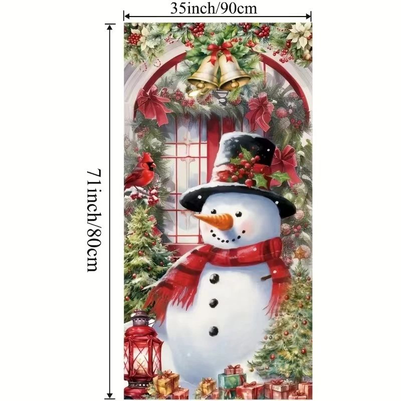 Santa Claus Deer Christmas Door Banner 8