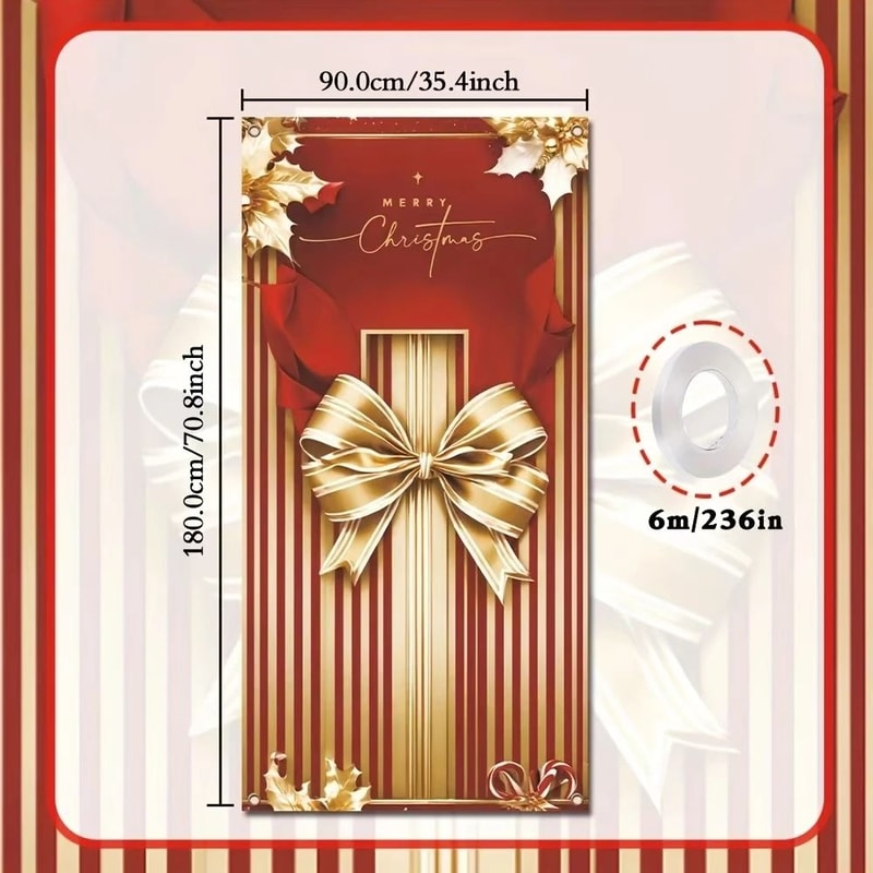 Santa Claus Deer Christmas Door Banner 9