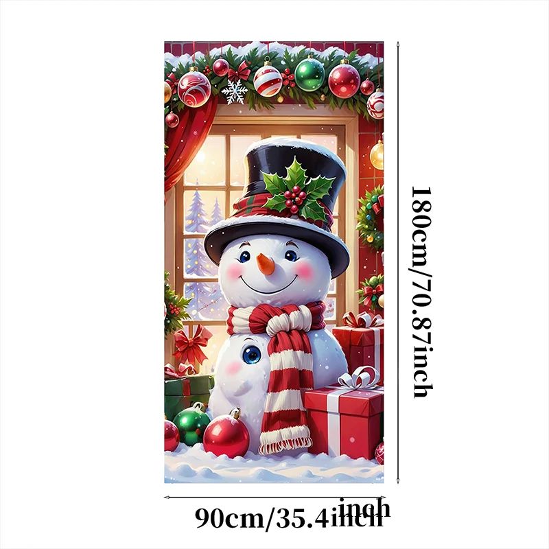 Santa Claus Deer Christmas Door Banner 10