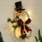 Lighted Rattan Christmas Wreath Pendant 0