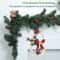 Lighted Rattan Christmas Wreath Pendant 6