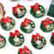 Mini Christmas Wreath Ornaments Set 10pcs 0