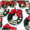 Mini Christmas Wreath Ornaments Set 10pcs 3