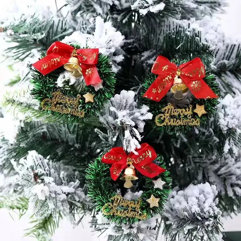 Mini Christmas Wreath Ornaments Set 10pcs 4