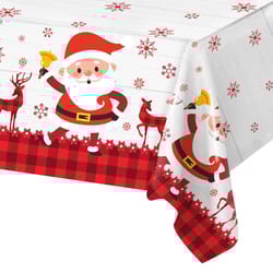 santa claus reindeer christmas tablecloth