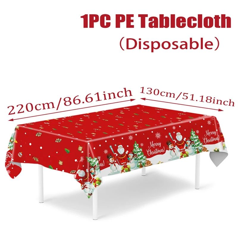 Santa Claus Reindeer Christmas Tablecloth 10