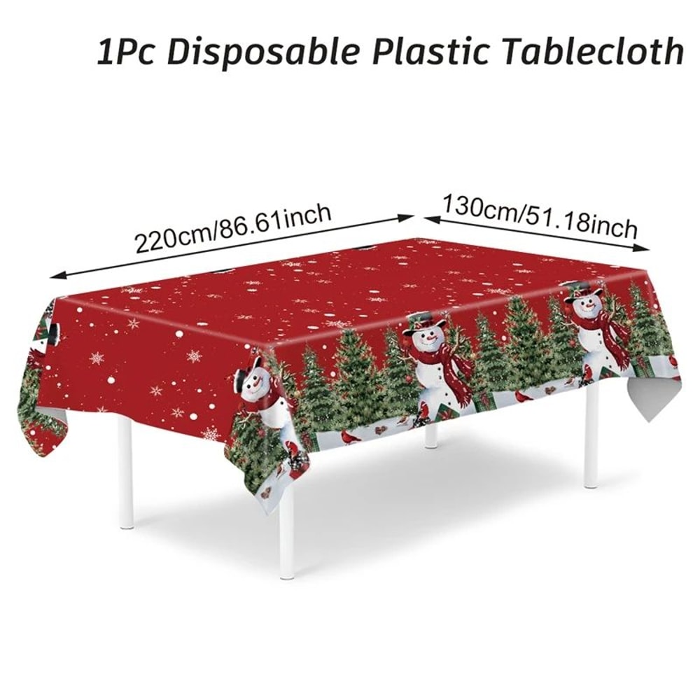 Santa Claus Reindeer Christmas Tablecloth 11
