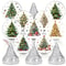 Merry Christmas Tree Sticker Roll 500pcs 5